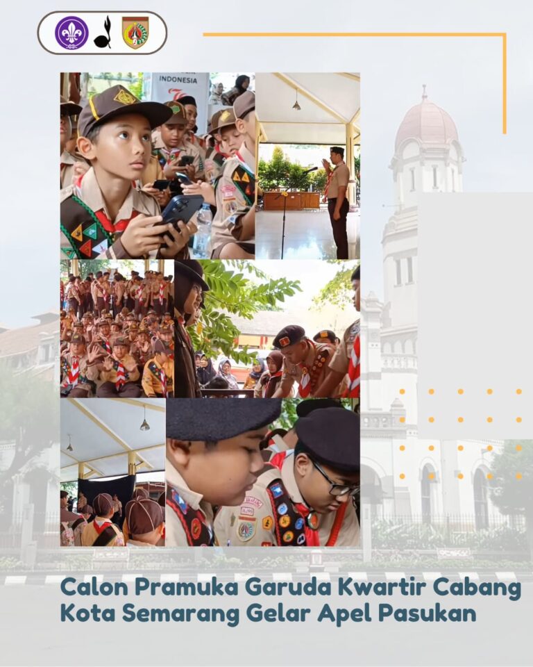 Calon Pramuka Garuda Kwartir Cabang Kota Semarang Gelar Apel Pasukan