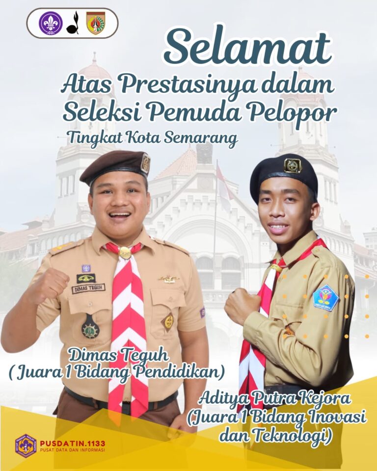 Dimas Teguh dan Aditya Putra Kejora Jadi Juara 1 Seleksi Pemuda Pelopor Kota Semarang