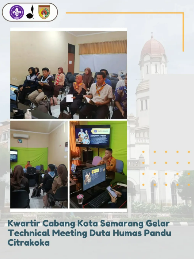 Kwartir Cabang Kota Semarang Gelar Technical Meeting Duta Humas Pandu Citrakoka