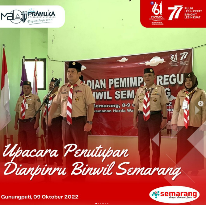 Upacara Penutupan Dianpinru Binwil Semarang 2022 Resmi Dilaksanakan di Bumi Perkemahan Harda Walika