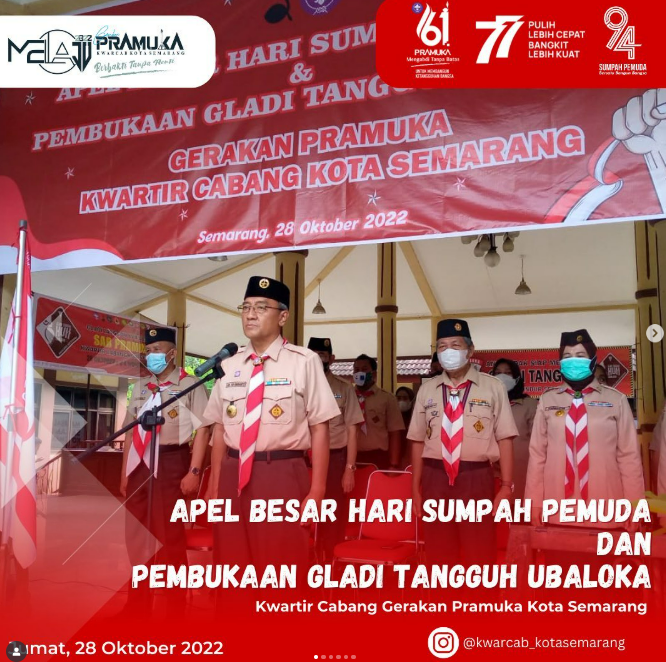 Kwarcab Kota Semarang Gelar Apel Besar Memperingati Hari Sumpah Pemuda dan Buka Gladi Tangguh Ubaloka ke-XVII