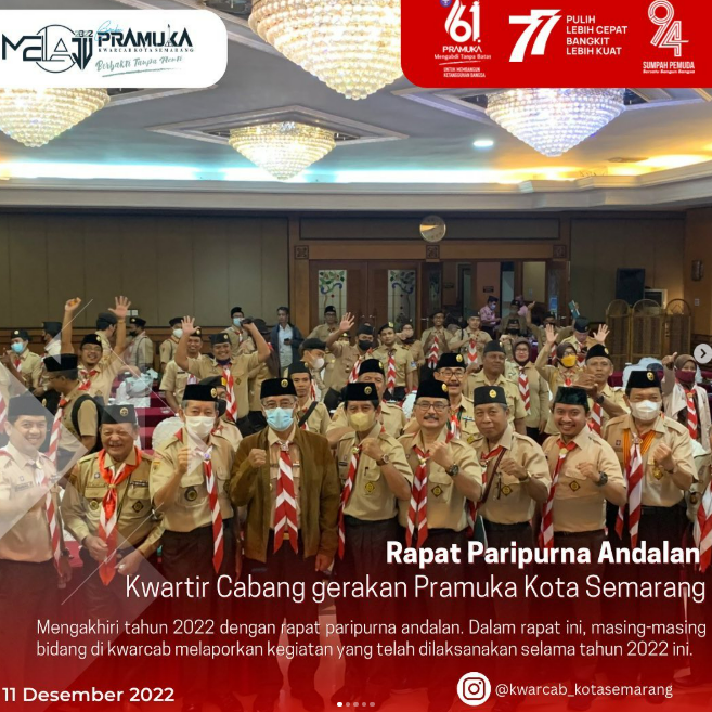 Kwarcab Kota Semarang Gelar Rapat Paripurna Andalan Akhir Tahun 2022