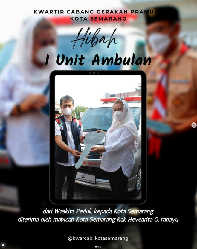 Kwarcab Kota Semarang Terima Unit Ambulan dari Waskita Peduli