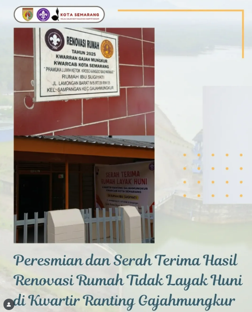 PERESMIAN HASIL RENOVASI RUMAH TIDAK LAYAK HUNI DI KWARTIR RANTING GAJAHMUNGKUR