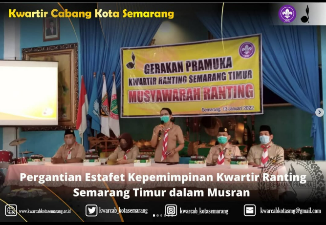 Pergantian Estafet Kepemimpinan Kwartir Ranting Semarang Timur dalam Musran
