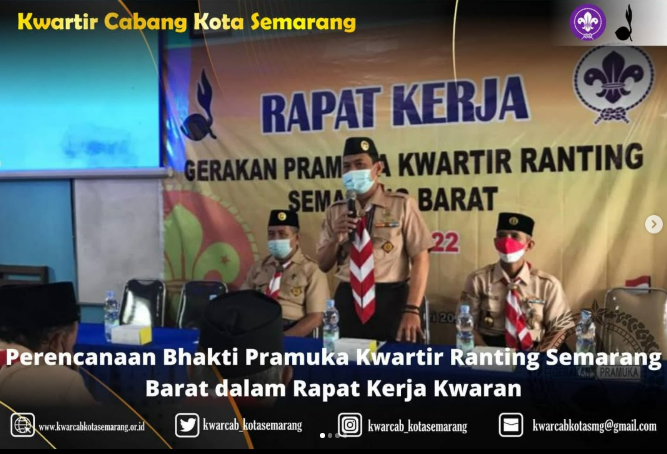 erencanaan Bhakti Pramuka Kwartir Ranting Semarang Barat dalam Rapat Kerja Kwaran