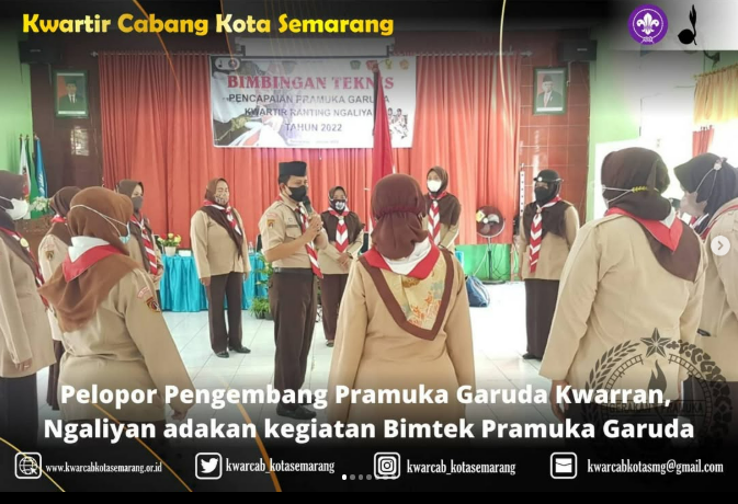 elopor Pengembang Pramuka Garuda Kwarran, Ngaliyan adakan kegiatan Bimtek Pramuka Garuda