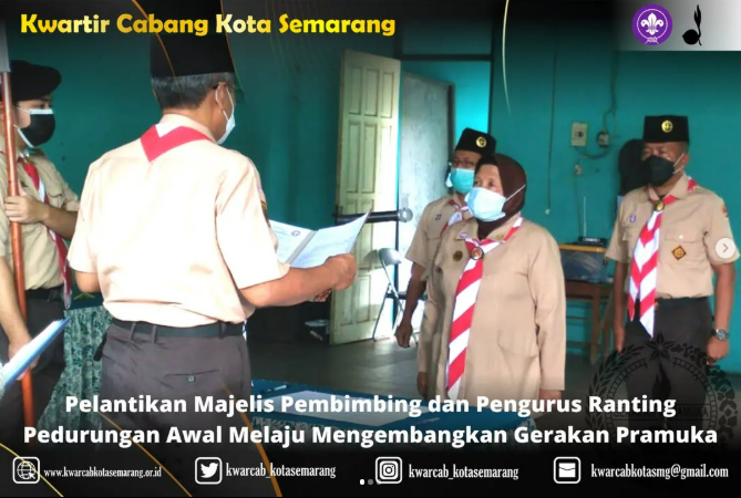 Pelantikan Majelis Pembimbing dan Pengurus Ranting Pedurungan Awal Mengembangkan Gerakan Pramuka