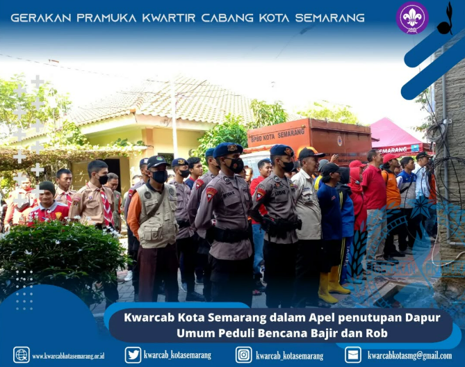 Kwarcab Kota Semarang dalam Apel penutupan Dapur Umum Peduli Bencana Bajir dan Rob