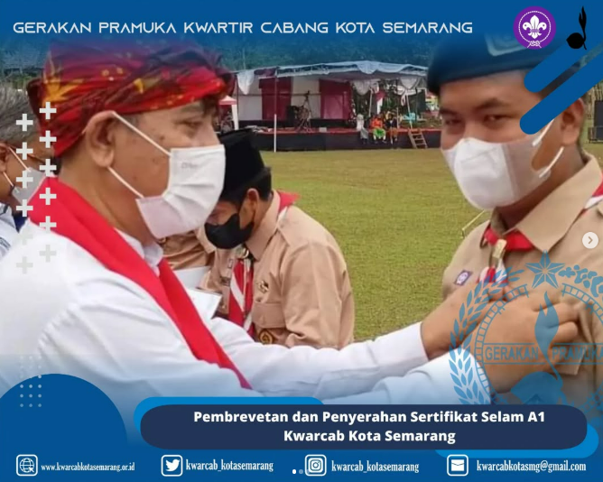 Pembrevetan dan Penyerahan Sertifikat Selam A1 Kwarcab Kota Semarang