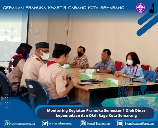 Monitoring Kegiatan Pramuka Semester 1 Oleh Dinas Kepemudaan dan Olahraga Kota Semarang