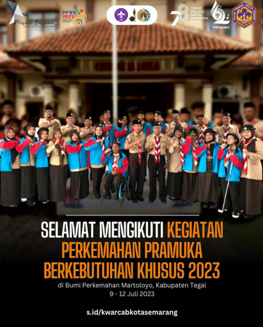 Pelepasan Peserta Perkemahan Berkebutuhan Khusus Kabupaten Tegal 2023 di Bumper Martoloyo