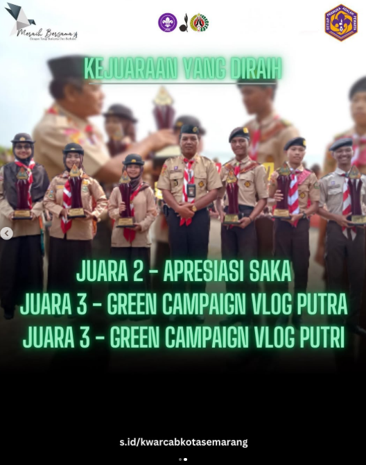 Selamat kepada @sakakalpatarukotasmg atas Prestasi Gemilang di Pertikalpataru Kwarda Jawa Tengah 2023