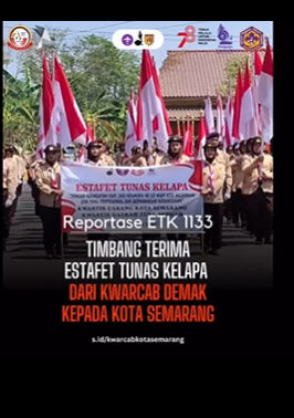 Semangat Menggelora! Kwarcab Kota Semarang Terima Estafet Tunas Kelapa dari Kwarcab Demak