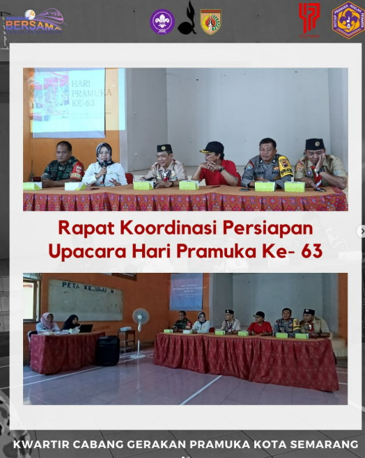 Rapat Koordinasi Persiapan Upacara Hari Pramuka ke-63 Kwarcab Kota Semarang