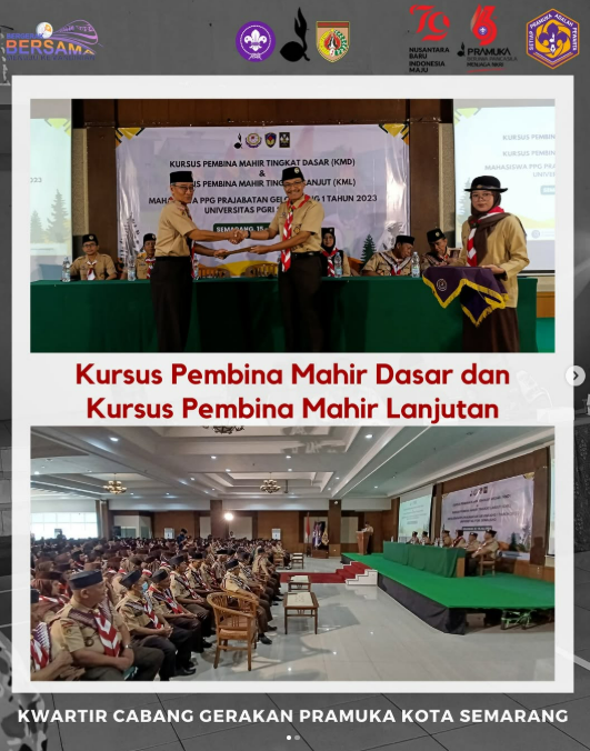 Universitas PGRI Semarang Gelar Kursus Pembina Pramuka Mahir Tingkat Dasar & Lanjutan bagi Mahasiswa PPG Pra Jabatan Gelombang 1 Tahun 2023