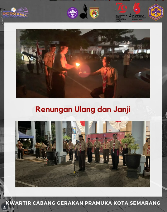 Renungan Ulang Janji HUT ke-63 Gerakan Pramuka Kota Semarang Berlangsung Khidmat dan Penuh Haru