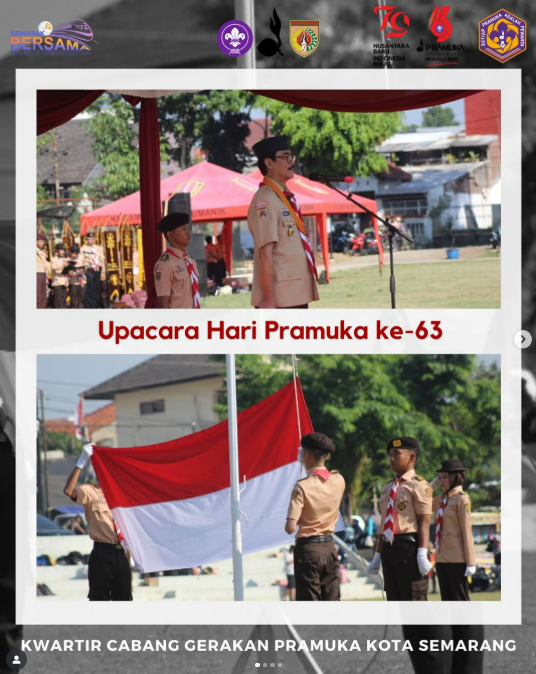 Upacara Hari Pramuka ke-63 Kwarcab Kota Semarang